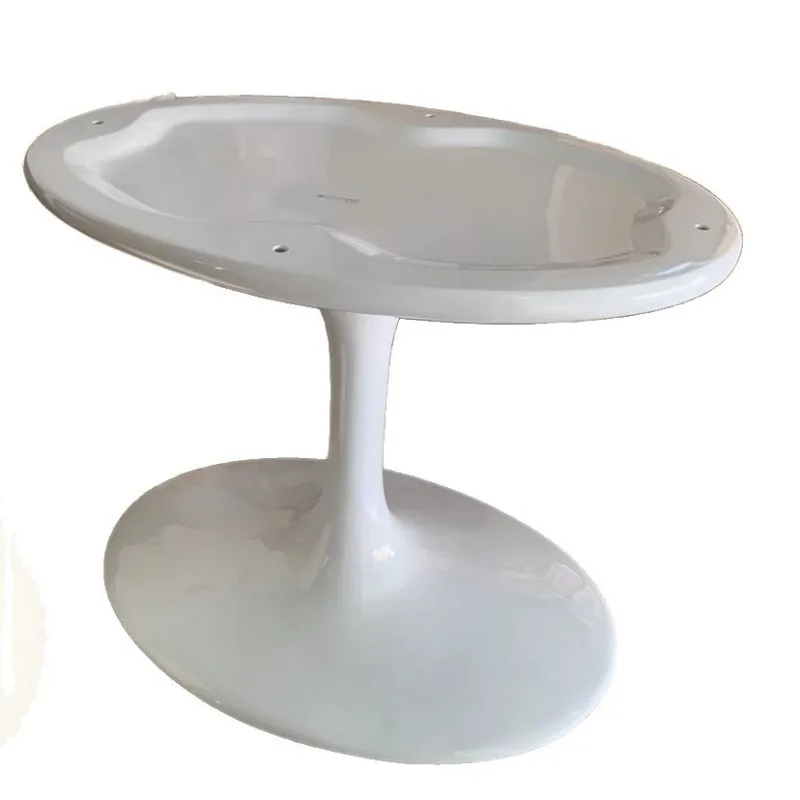FRP tulip table foot special-shaped marble rock slab dining table