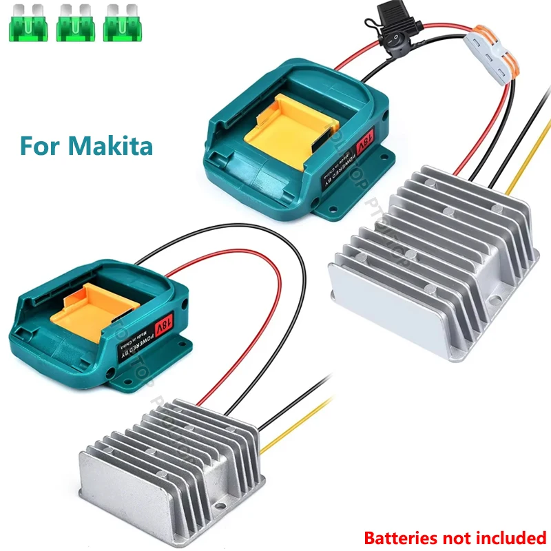 DC 18V to DC 12V 15A 180W Step Down Converter Adapter For Makita 18V Li-ion Battery DIY Automatic Buck Boost Voltage Regulator