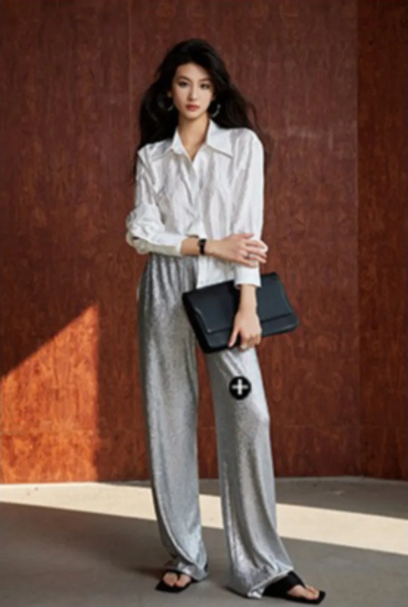 Chemisiers Vintage pour femmes, chemises décontractées rayées, mode ample, vêtements coréens d'été, manches longues, en mousseline de soie, hauts pour femmes