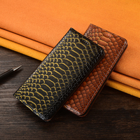 Python Embossed Leather Phone Case For XiaoMi Mi Mix 2 2s 3 4 Mi Max 2 3 4 Pro Luxury Wallet Flip Cover