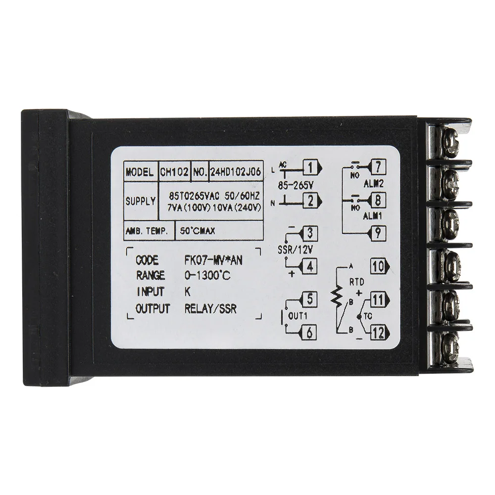 CH102 short case relay + SSR output digital PID temperature controller (Not include SSR)