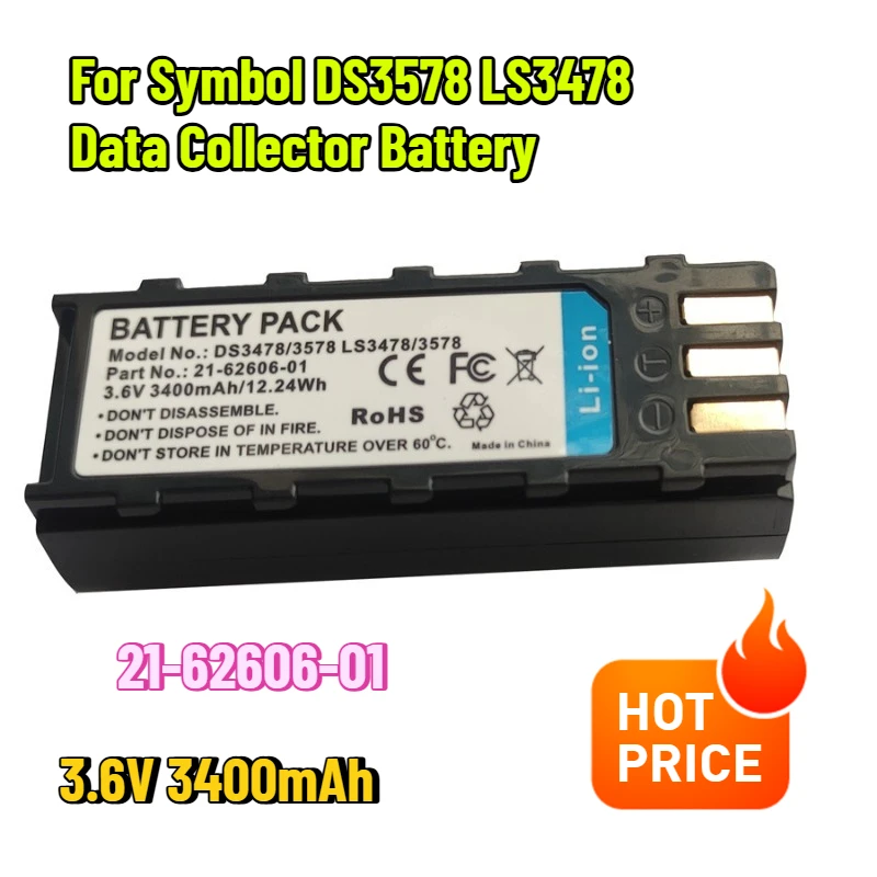 

3.6V 3400mAh 21-62606-01 for Symbol DS3578 LS3478 Data Collector Battery