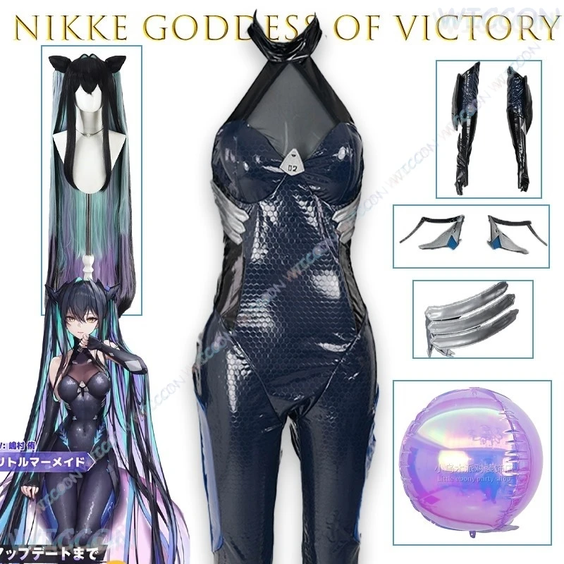 

‌‌‌NIKKE Goddess of Victory Mermaid Skin Tight Catsuit Cosplay Costume Full Set Anime Game Battle Suit Halloween Party ‌‌