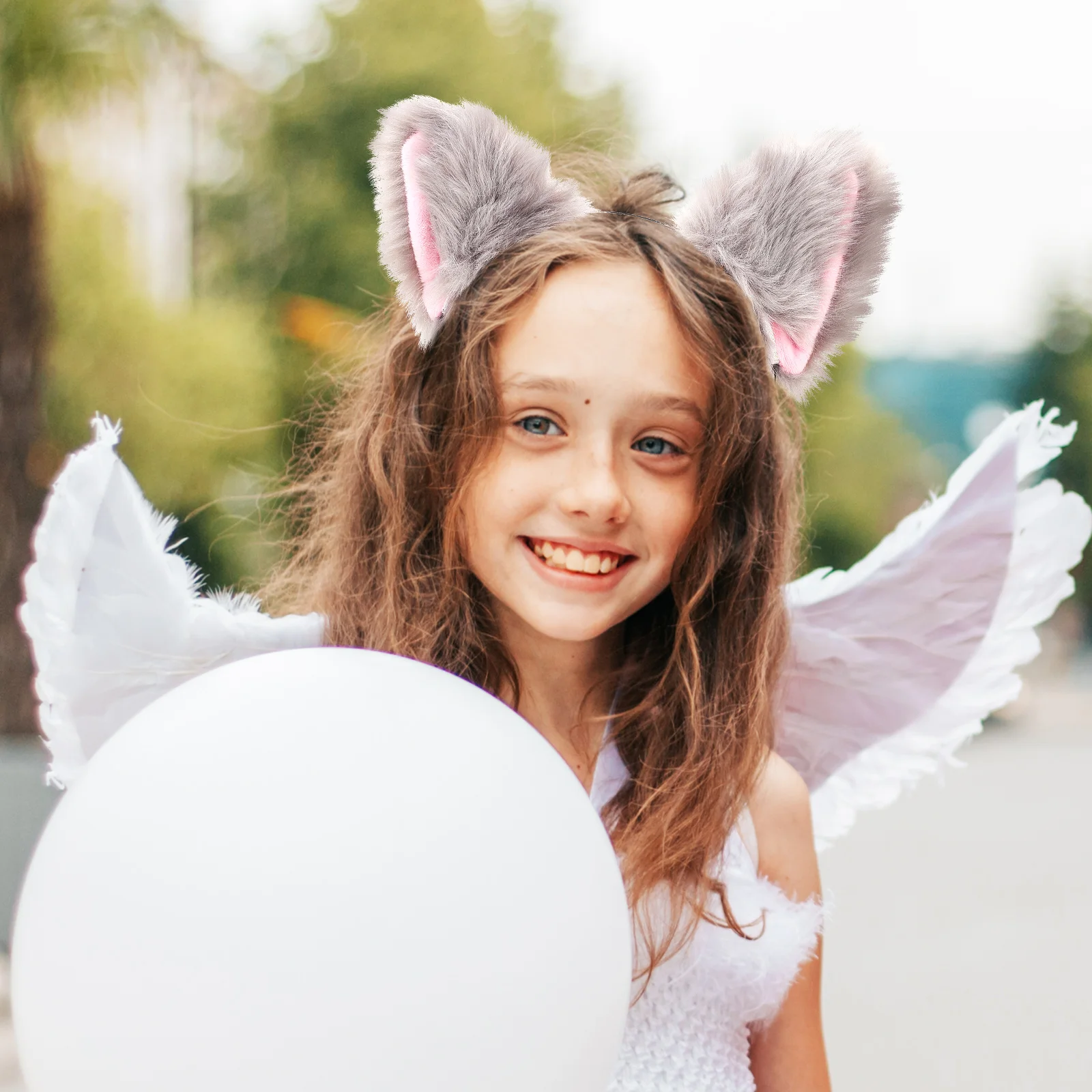 

Fox Ears Cat Cosplay Accessory Hairb Adorable Animal Shape Tail Prop Cosplay Accessory Party Headdress Girls Decor Foxes