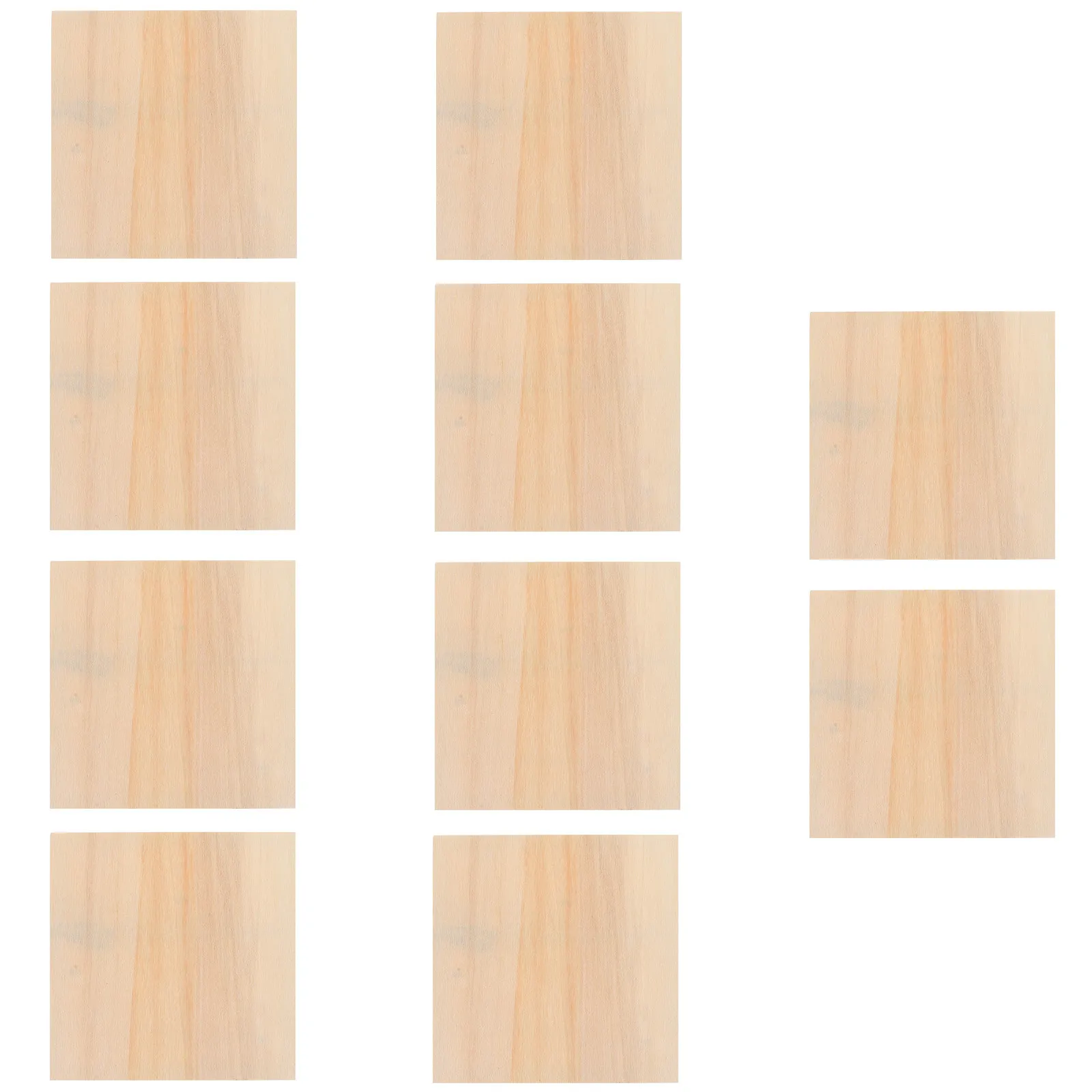 10pcs Unfinished Wooden Photo Frames for DIY Painting – Natural Wood Texture, Acrylic, Watercolor & Clay Craft