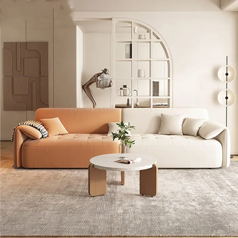 Luxury Living Room Sofa Nordic Furniture Large Lounge Sectional Sofas Corner Recliner Comfortable Bedroom Individual Couch Bed