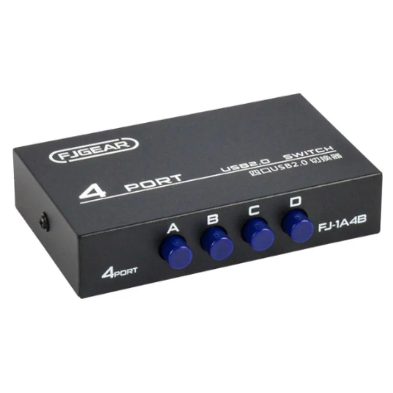 4-in-1 VGA Switcher Share One Monitor for 4 Computers USB Printer Sharing Device Computer Surveillance Shared Device