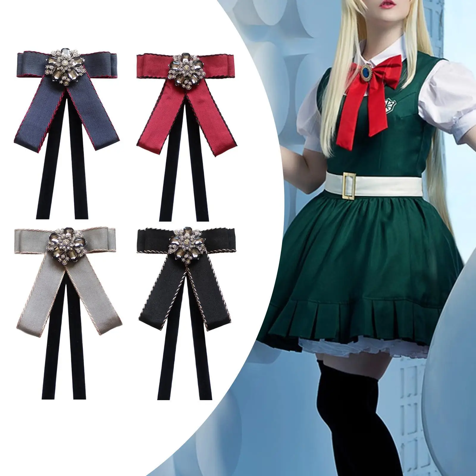 

Брошь-бант из ленты для женщин, украшение для костюма, блузки, одежды, аксессуар