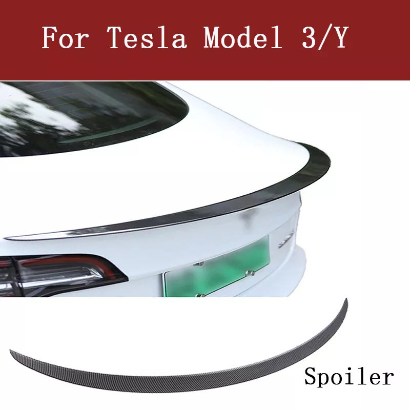 Heckspoiler für Tesla Modell 3/Modell y 2014-2018 für Highland 2017 Lippen Kohle faser abs Flügels poiler Autozubehör