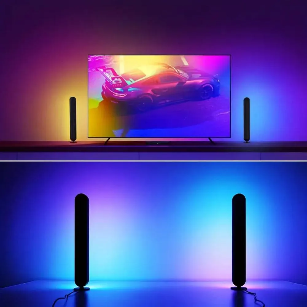 USB LED 라이트 바 RGB 색상 변경 TV 백라이트, 원격 심포니 분위기 조명 스트립, 음악 리듬 앰비언트 픽업 램프 장식