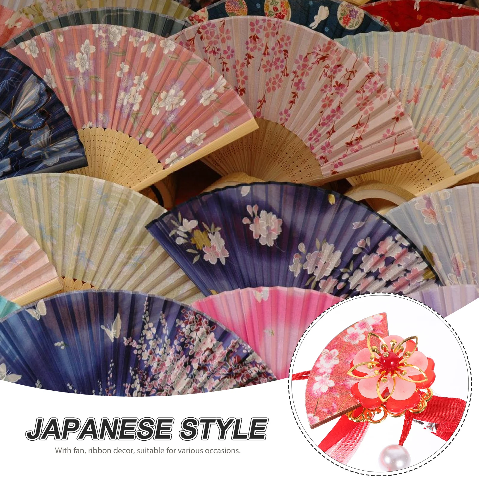 

2 Pcs Sector and Fan Hair Clips Accessories Billed Woodacrylic Style Decorations