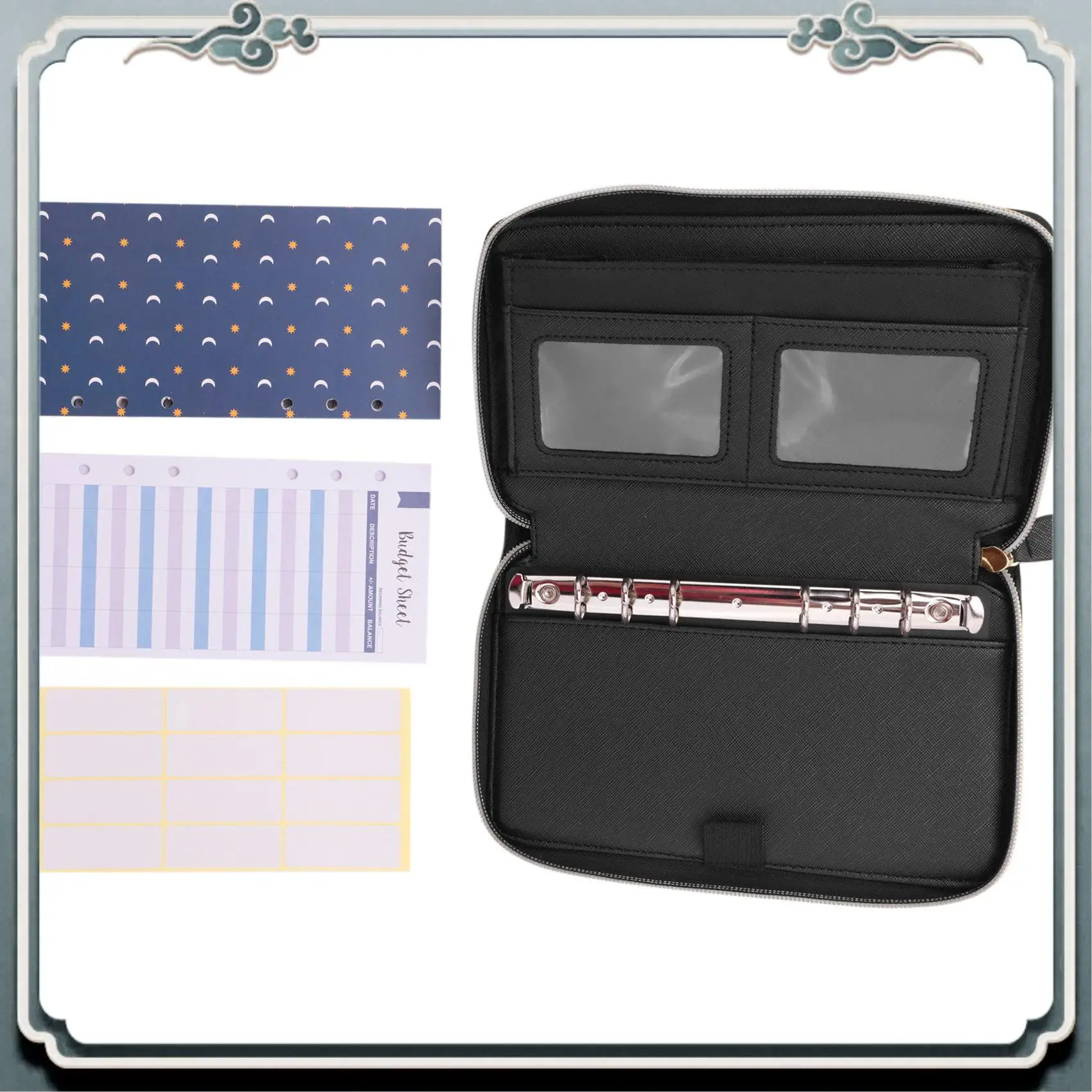 Premium All-In-One Cash Envelopes Wallet System With 12 Budget Envelopes And 12 Budget Sheets For Financial Planner