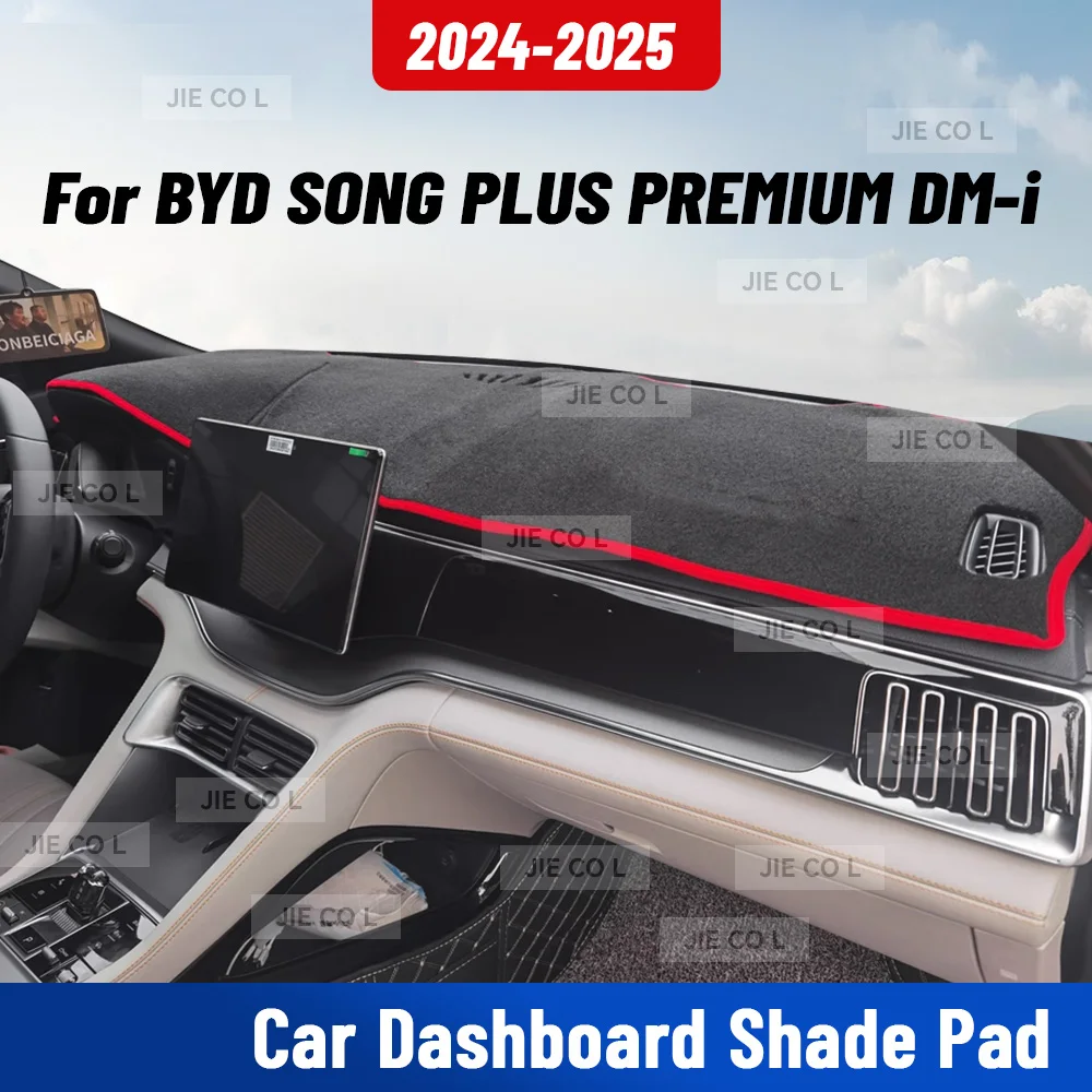 For BYD SONG PLUS PREMIUM 2024 2025 Car Dashmat Anti-UV Dashboard Cover Dash Mat Sunshade Carpet Protective Accessories