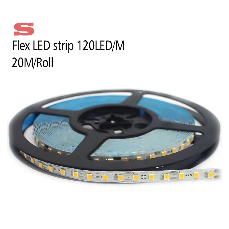 S Shape 2835 Flexible LED Light Strip Lamp 5V 12V Warm White Light 4000K 120LED/m 20m For Neon Sign Bending Channel Letter