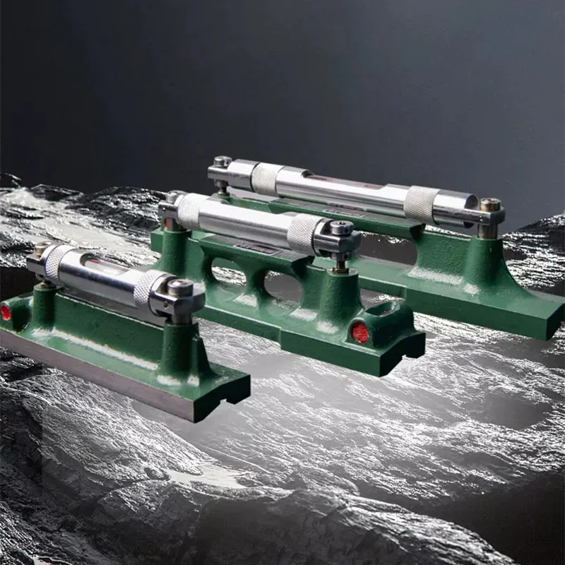 150/200/300 Bubble Level, 0.1 Mm High Precision, with V-shaped Groove on The Bottom and Flip-Top Bubble Mechanism