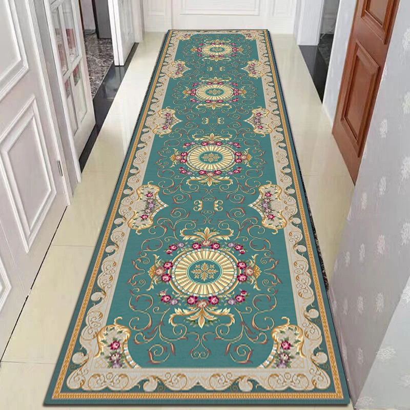 Long Hallway Carpets European Corridor Carpet Wedding Hotel Carpet Stairs Rugs Runners Aisle Non-slip Floor Mat