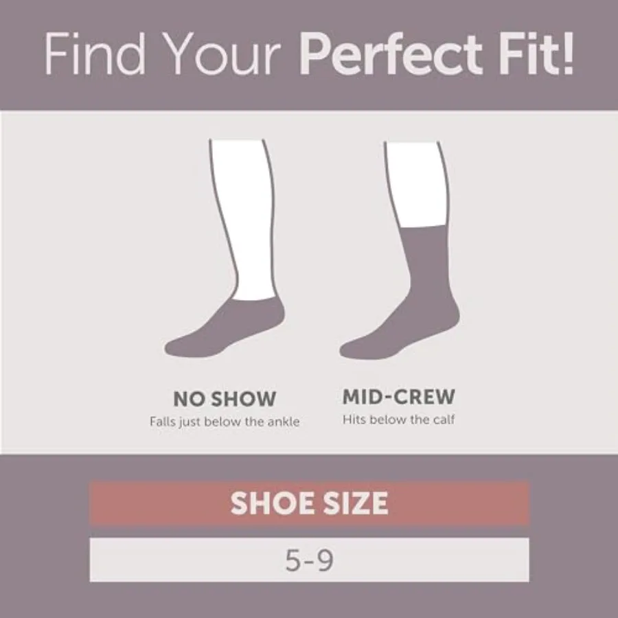 Женские оригинальные носки Hanes Supersoft Mid Crew, женские носки с полумягкой подушкой, 6 пар, идеально подходят для повседневной носки, удобные и D
