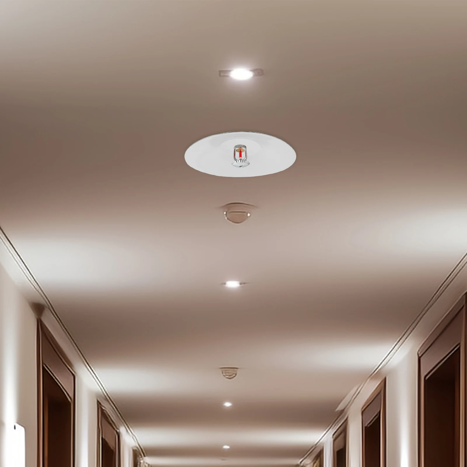 

Fire Sprinkler Head Cover Plate DN200 Heat Collecting Shield Nozzle Decorative Squirt Down Metal Gathering Heat Efficient Safety