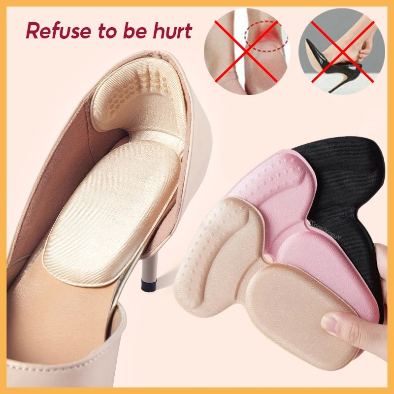 2PCS Women's Shoes Insoles Patch Heel Pads for Sport Shoes Adjustable Size Antiwear Feet Pad Protector Back Foot Care Sticker