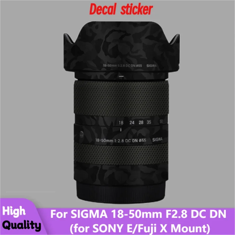 For SIGMA 18-50mm F2.8 DC DN for SONY E/Fuji X Mount Lens Sticker Protective Decal Vinyl Wrap Film Anti-Scratch Protector Skin