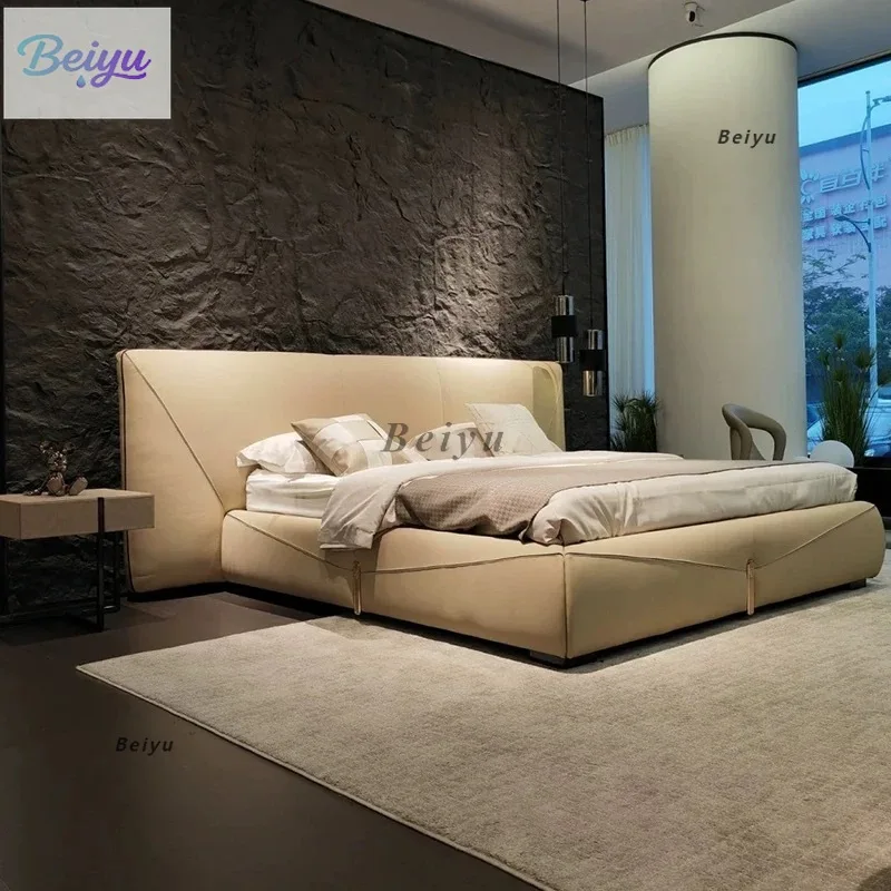 

Итальянская светлая роскошная большая дизайнерская вилла-конверт с плоским полом, кровать-конверт Напа, кожаная большая квартира, широкоэкранная двуспальная главная спальня