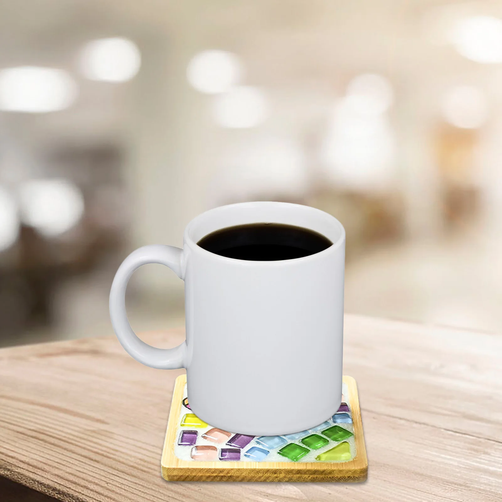 

6Pcs Mosaic Wooden Tray Mold DIY Accessories Creative Decoration Home Craft Tray DIY Accessories Ornaments Home Ornaments