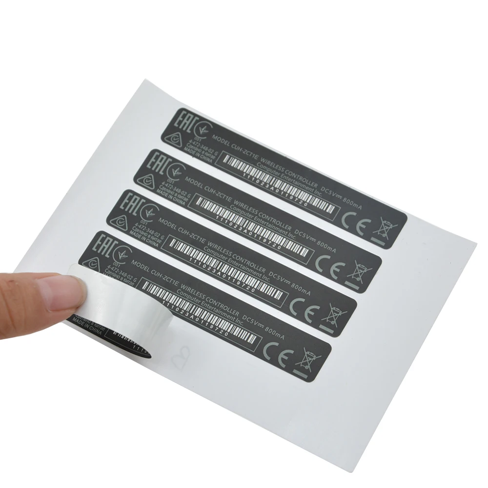 ZUIDID-Autocollants de codes-barres pour poignée de PS4, coque de boîtier de contrôleur PS4, autocollant arrière mince, joints d'étiquette, noir, blanc, violet, 1 pièce