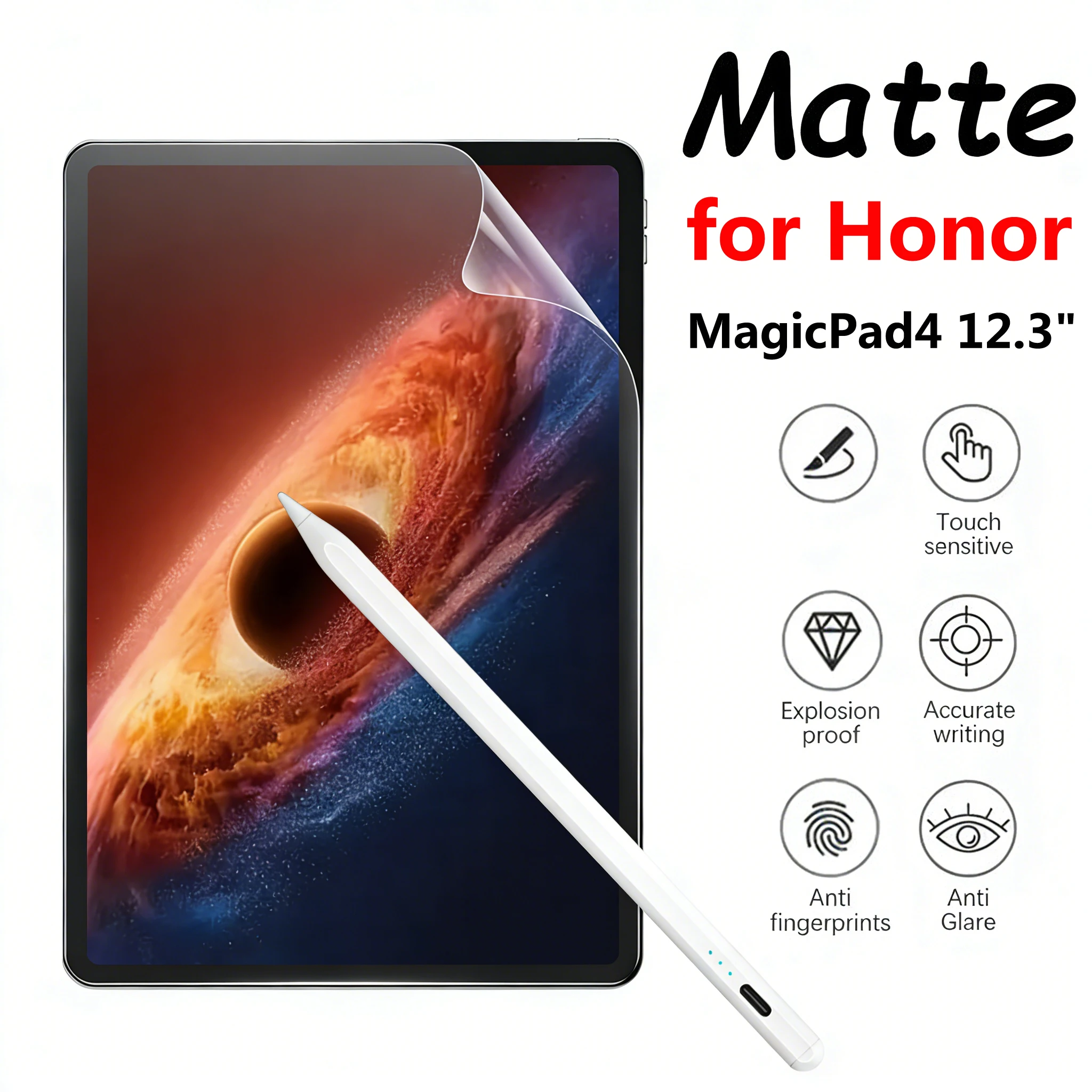 Film protecteur d'�cran en papier mat pour Honor MagicPad4 12.3 pouces MagicPad 3 4 Pro 13.3 pouces, film non tremp�