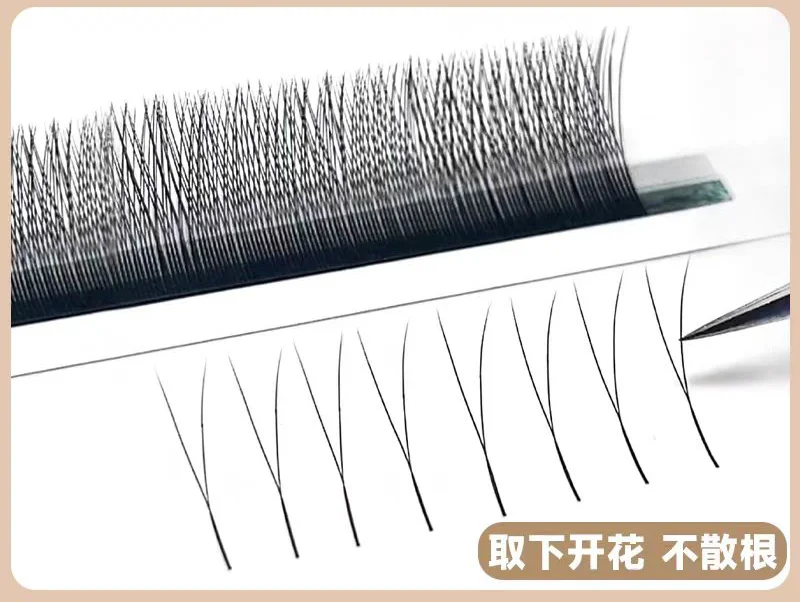 MARIA 2D Y-Form Wimpern, Premium 2D-Wimpern, Weiche, Leichte, Natürliche Wimpernverlängerungen, Make-up-Zubehör, Netz-Wimpern – Detail 4