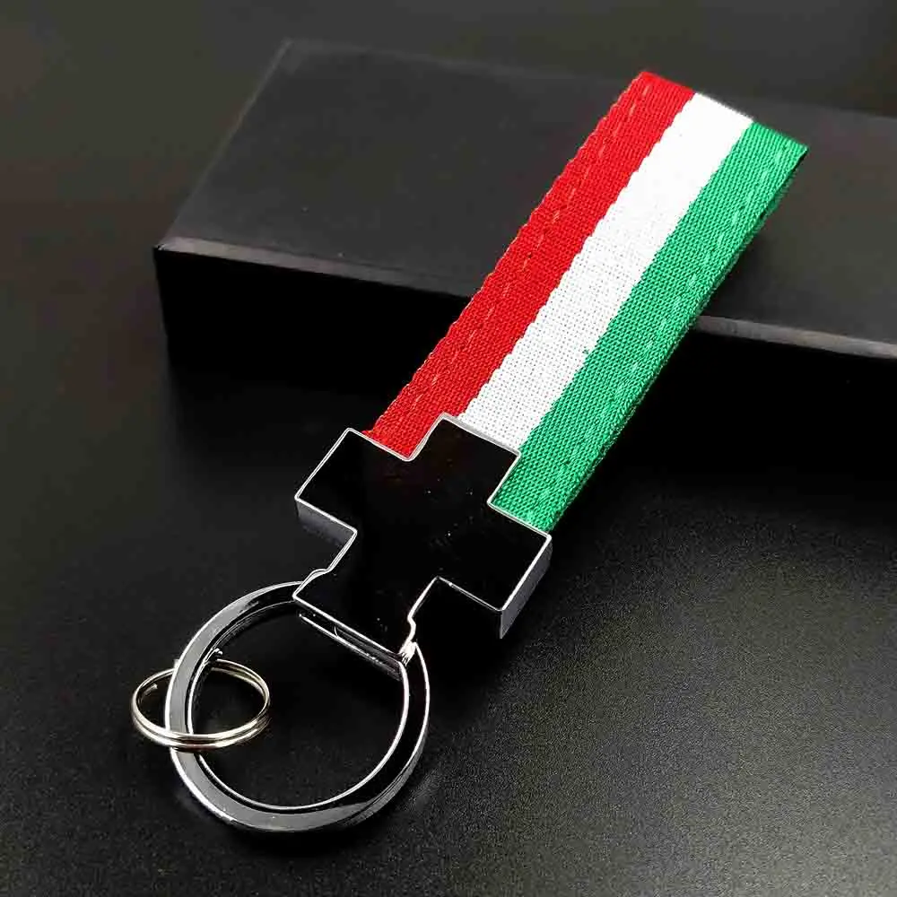 Chaveiro com Bandeira da Itália para Alfa Romeo 159 147 156 Giulietta Mito Spider GT para Fiat Freemont 500 Panda Abarth Bravo 595