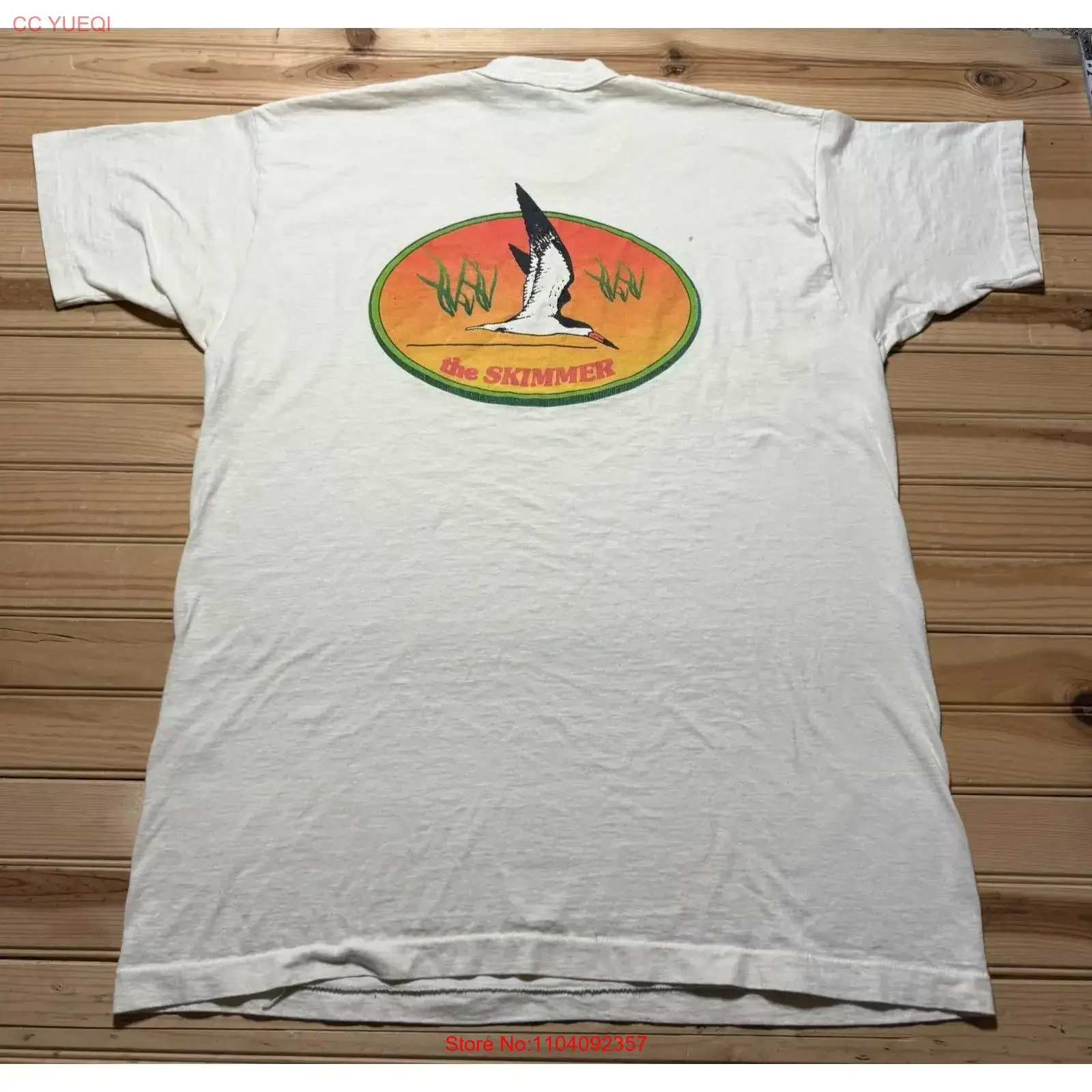 Vintage 90s Wildlife Unlimited Cape May New Jersey The Skimmer Bird T Shirt XXL vintage Washed Stretched Top For Everyday Wear