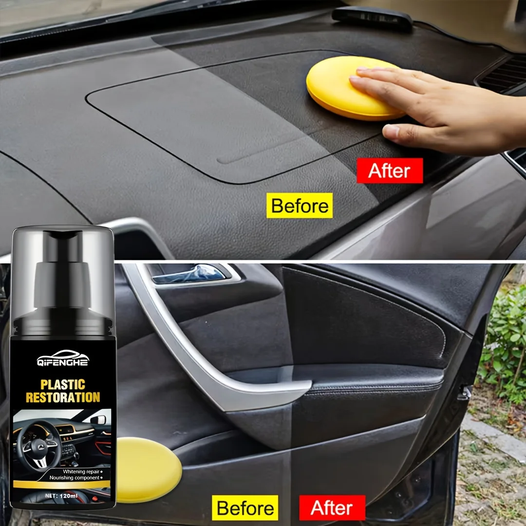 Automotive Plastic Repair Agent - Nourishing Car Interior Updated Wax, Long-Lasting Uv Protection Instrument Panel and Trim Stri