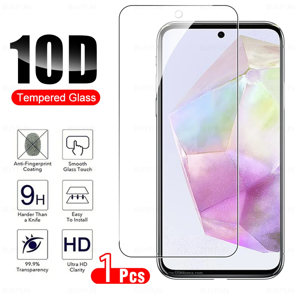 Vidrio templado para Samsung Galaxy A35, A55, A25, A15, 5G, Galxy, A15, A05s, A05, 4g, Protector de pantalla A 35, a35, 55, 5g, película de vidrio de cubierta completa