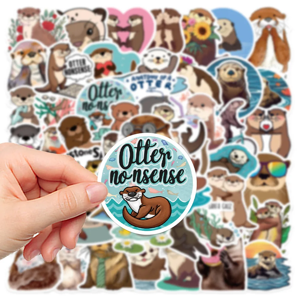 10/30/50 Stuks Kawaii Cartoon Dieren Otter Sticker Schattige Graffiti Decoratieve Bril Case Plakboek Waterdicht Sticker Kinderen Speelgoed