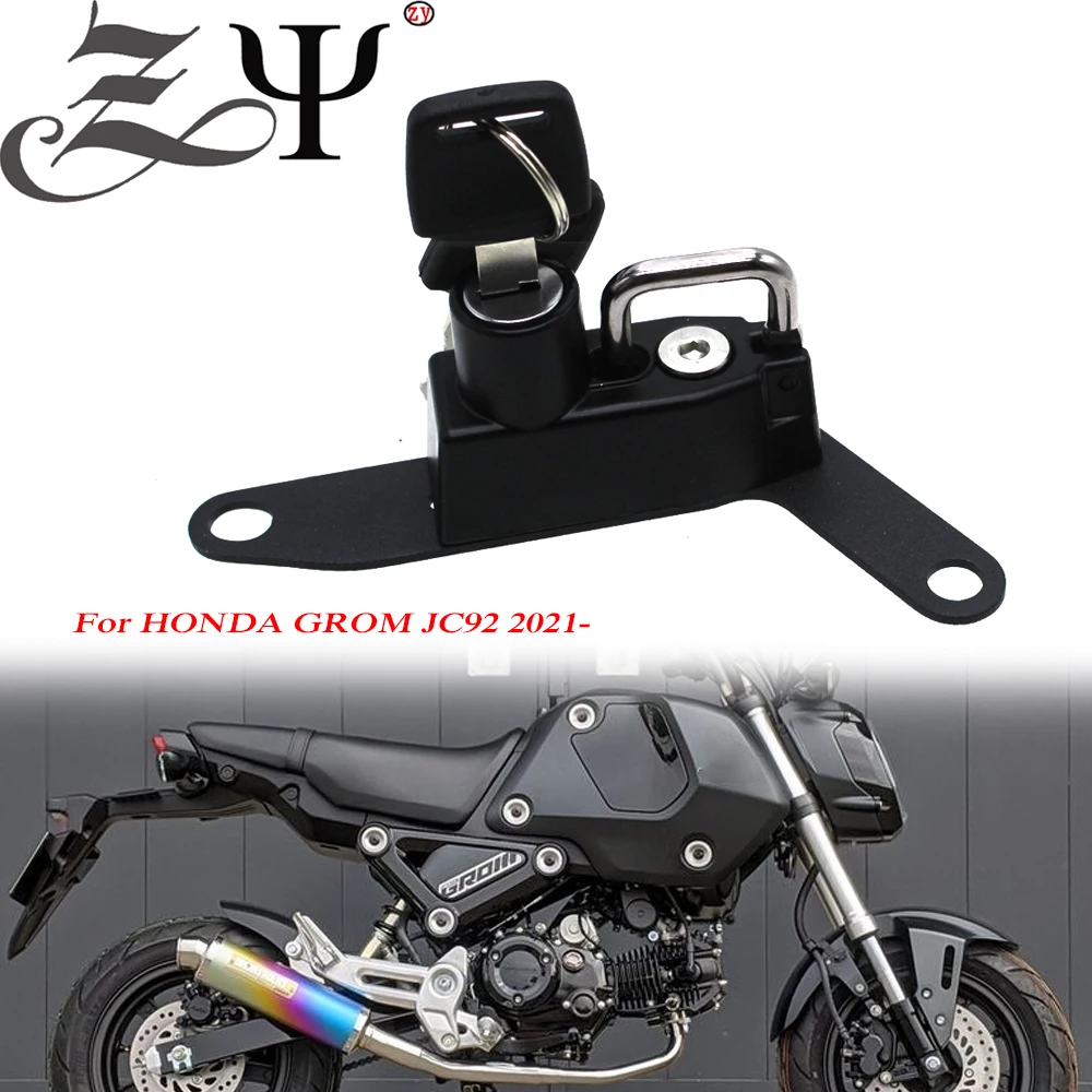 

For HONDA GROM All JC92 models 2021 2022 Motorcycle Anti-theft Security Alloy Helmet Lock Mount Hook with fits GROM JC 92