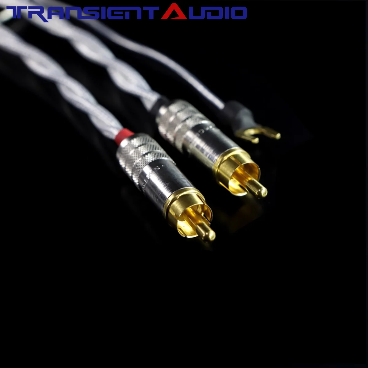 TRANSIENTHI-FIAUDIO High-End Single Crystal Silver Phono Cable—OCC Silver, DIN5 to Dual RCA with Arm Grounding for LP Turntable