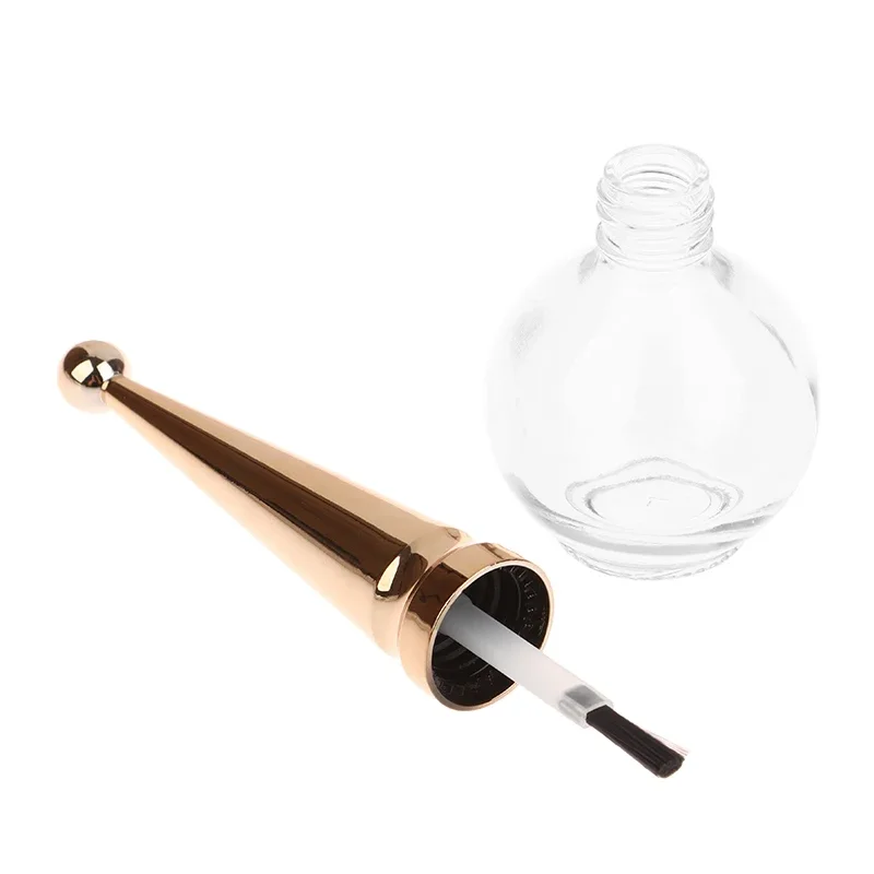 Botella vacía de Gel para uñas de 15ml con cepillo, botella de esmalte de uñas, botella de mezcla vacía de vidrio, contenedor de botella vacía de Gel para uñas