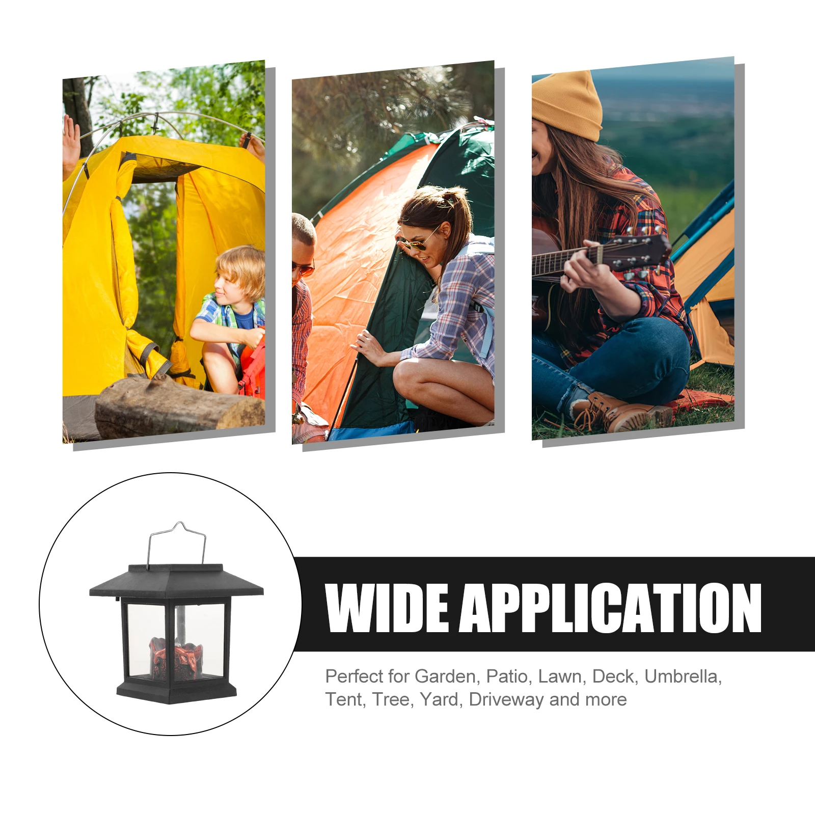 

Powered Fake Light Outdoor Hanging Lamp For Garden Patio Yard Waterproof Led Solar Bulb Landscape Lantern, Solar Corridor