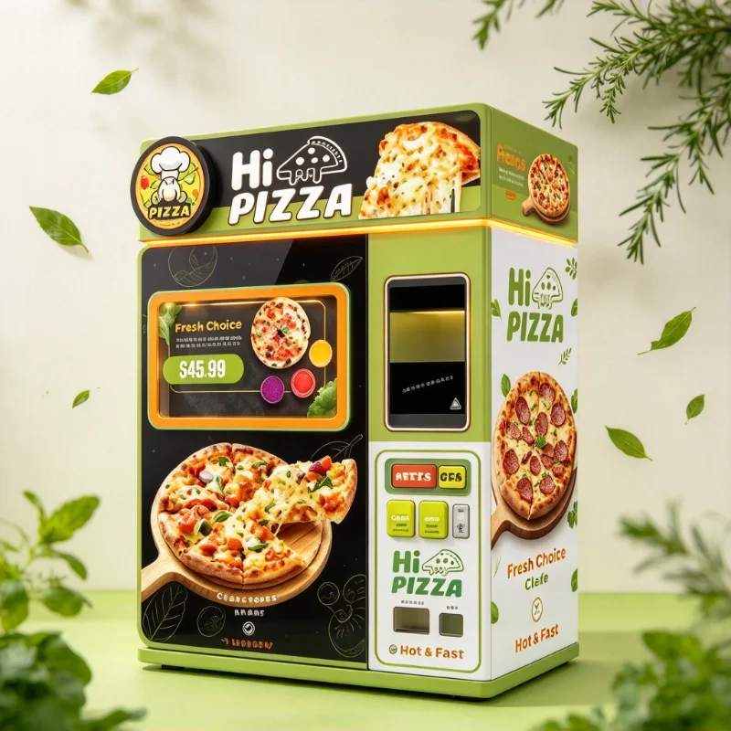 Digital Controlled Fully Automatic Pizza Vending Machine Heating Function Support Non Food Item Customized