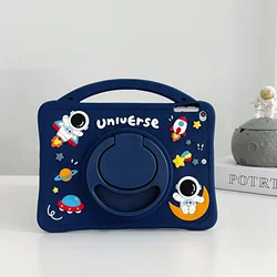 Funda con soporte giratorio 360 para Lenovo Tab M10 Plus, 3. ª generación, TB-125FU, 128FU, 128XU, silicona suave para niños, Xiaoxin Pad, 10,6 pulgadas