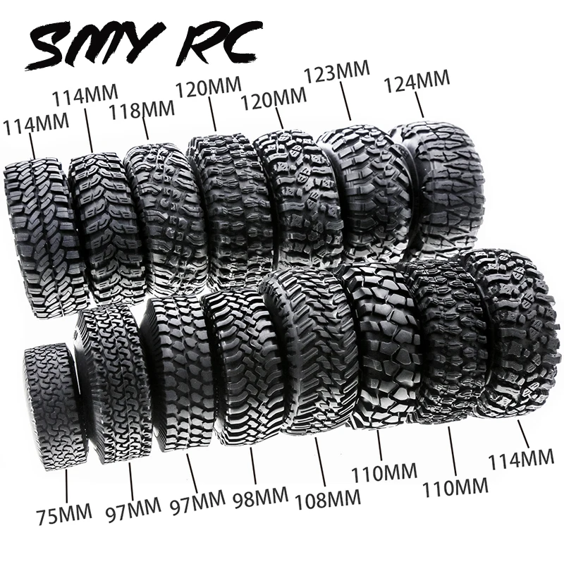 

2pcs 1.9inch Rocks Tyres Tire Rubber Wheel Tire for 1:10 RC Rock Crawler TRX4 Bronco D90 D110 Axial scx10 90046 RC4WD CC01 TF2