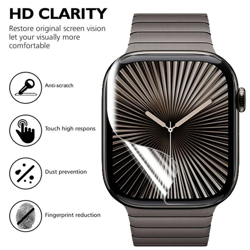 Screen Protector For Apple Watch Series 10 42mm 46mm Hydrogel Film For IWatch Ultra 2 1 49mm 45mm 44mm Clean Protective Film