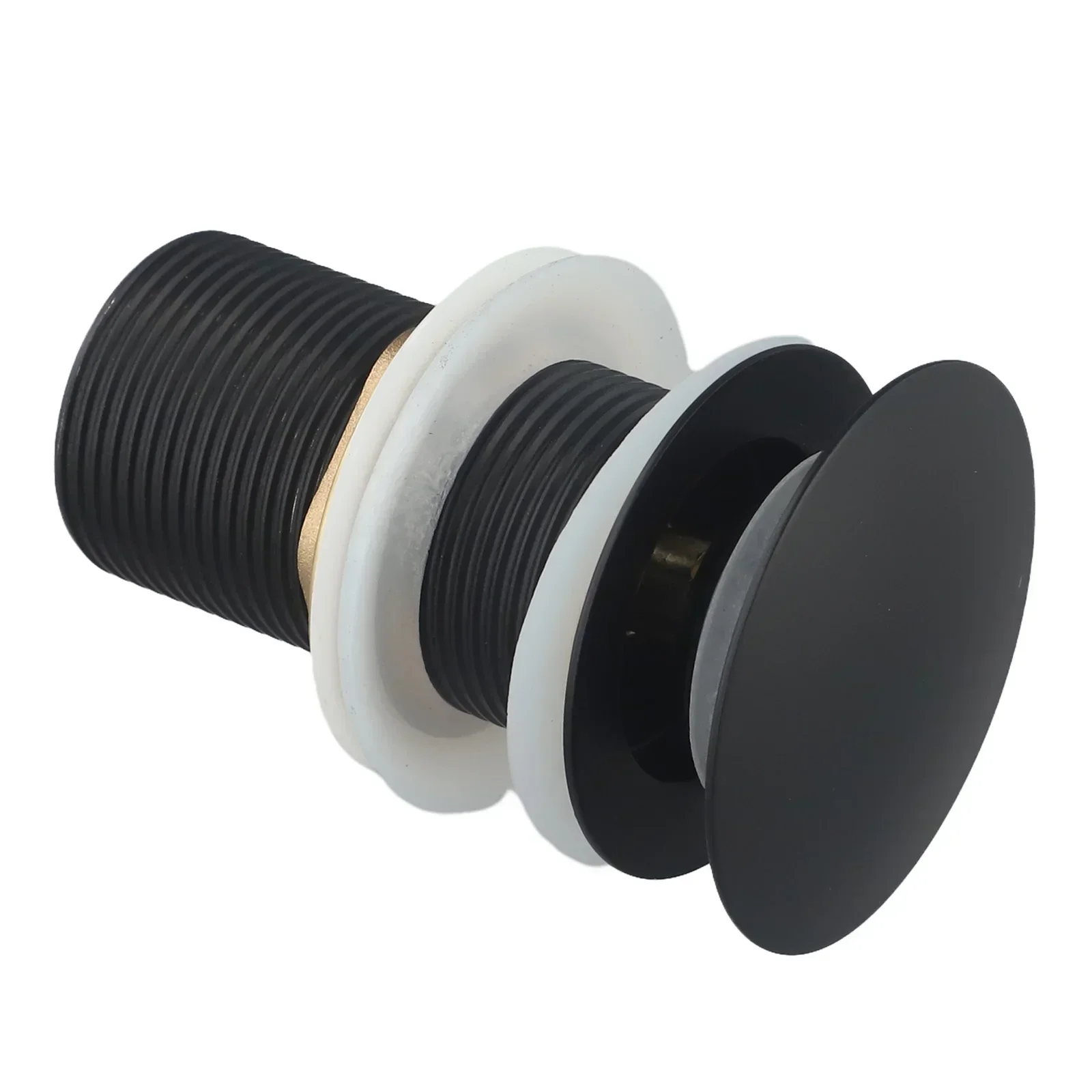 Contemporary Solid Brass Basin Waste in Sophisticated Matt Finish Crafted to Enhance Your Home's Aesthetic Appeal