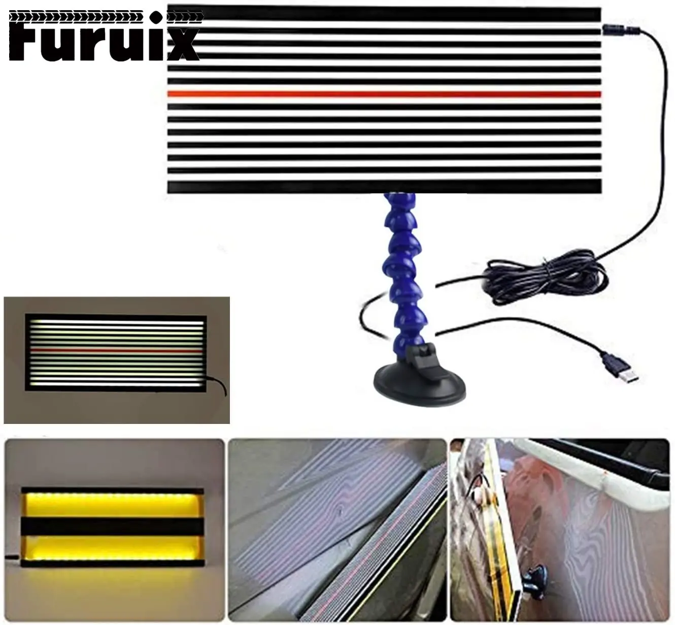 Auto deukreparatietool detectielijn plaat Led-lamp hagel put sucker deukreparateur nivellering reflectieplaat