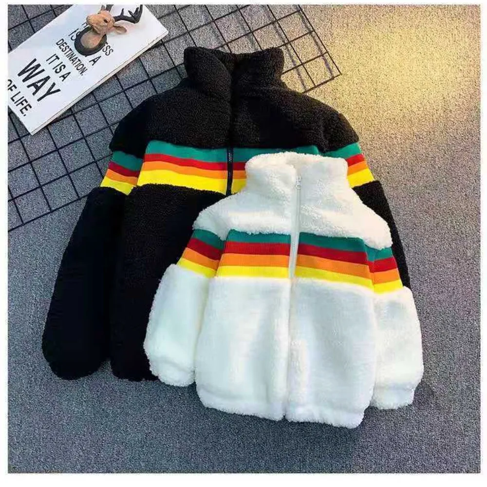 

Autumn and Winter Boys' and Girls' Thickened Jacket 2023 New Children's Warm Jacket Teenage Girls' Lamb Baseball uniform