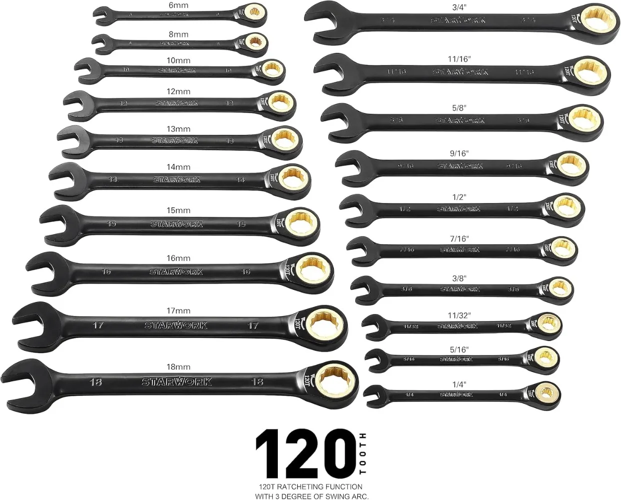303-Piece Mechanics Tool Set, 120T Ratcheting Wrench, Professional, SAE/Metric