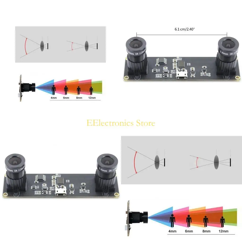 

B03C Двойной линзы USB -модуль Камера снята фотографий высокой четкости и записывает видео широкое совместимость 2560x720