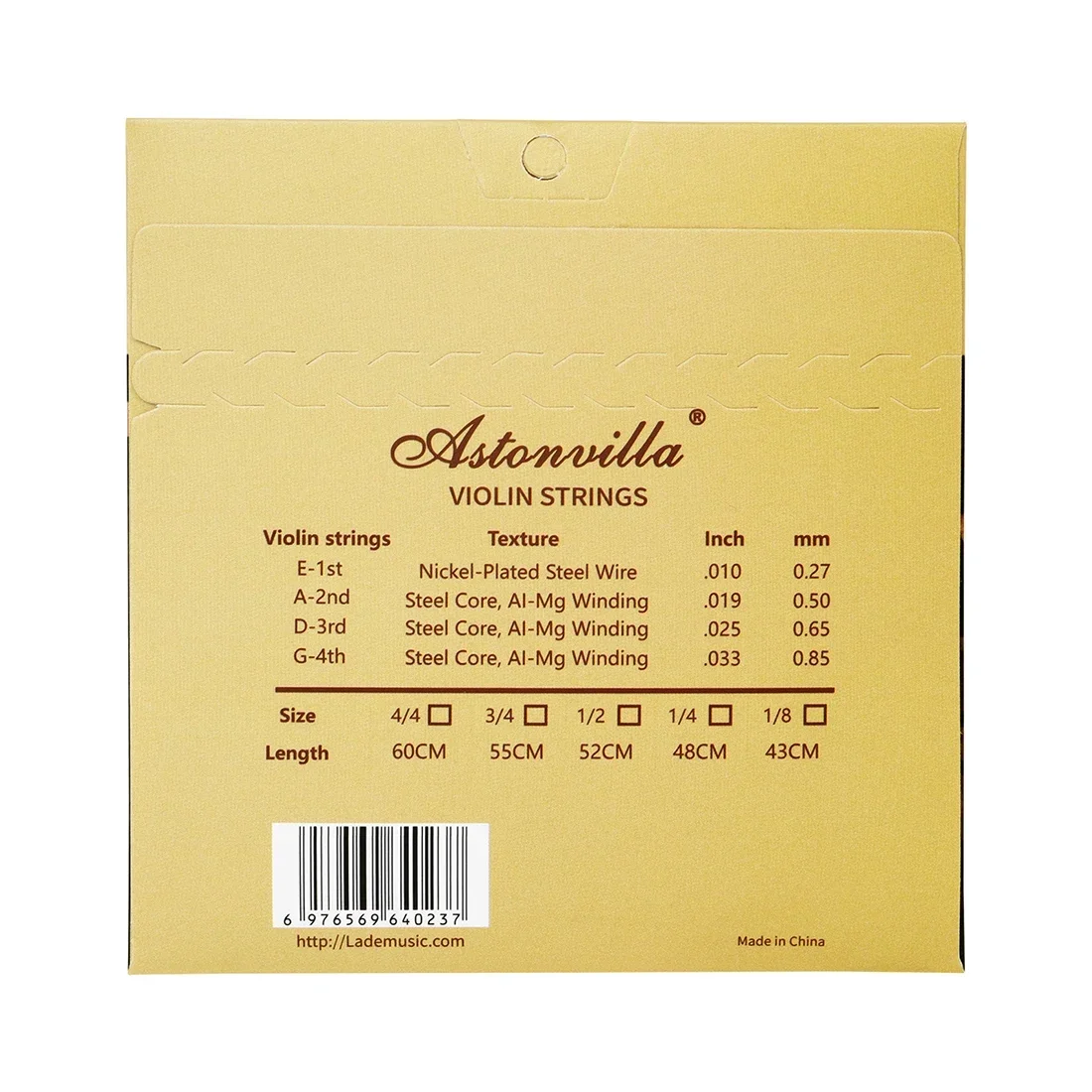 Astonvilla سلاسل الكمان أسلاك الفولاذ المقاوم للصدأ الألومنيوم المغنيسيوم الجرح النيكل مطلي سلاسل الكمان أجزاء الكمان وملحقاتها