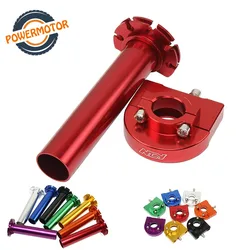Motorcycle Universal 22mm 7/8 Inch Multicolor CNC Aluminum Accelerator Throttle Twist Grips Handlebars Moped Scooter Bike