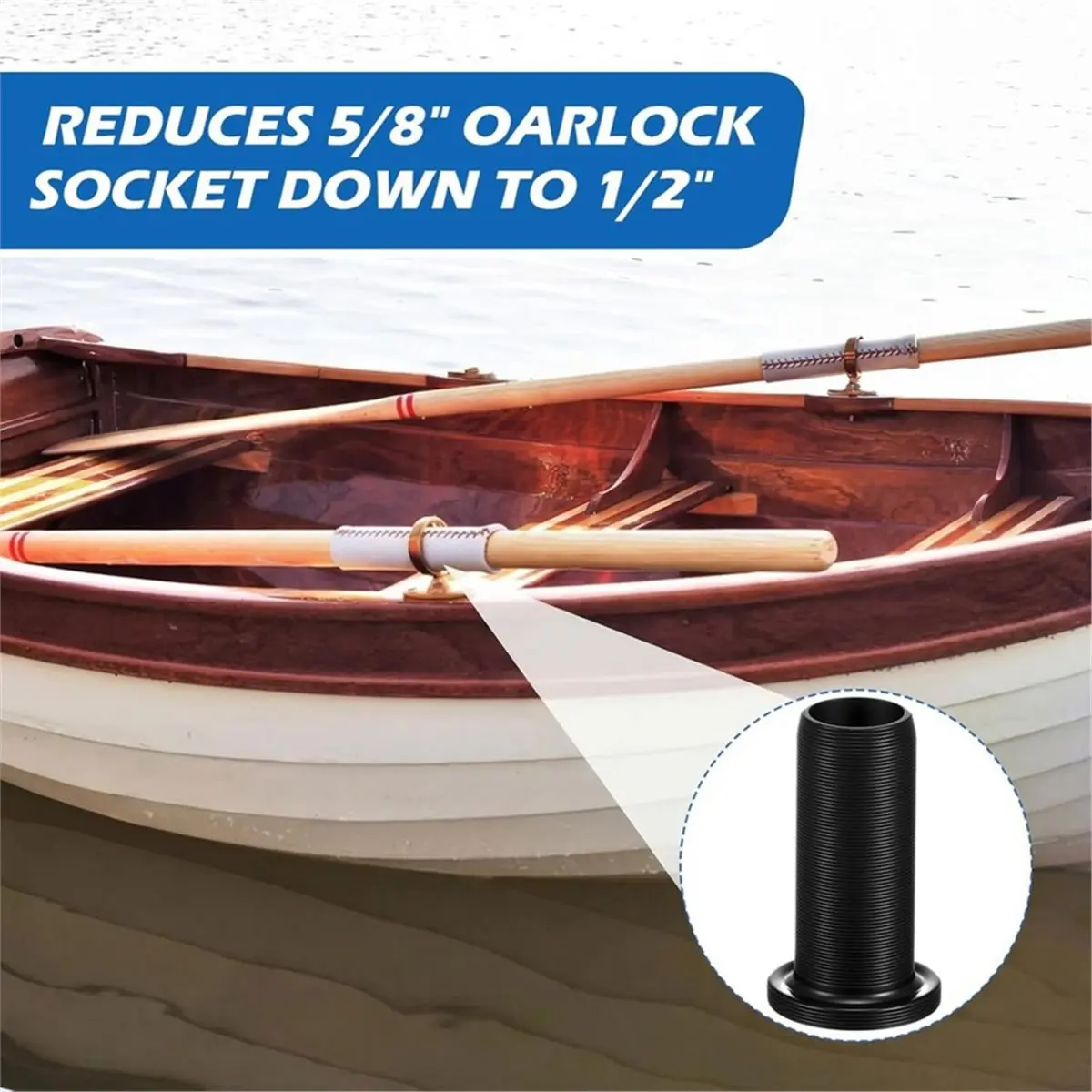 PHONE&GEAR 16 Pcs Oar Lock Socket Inserts 1/2
